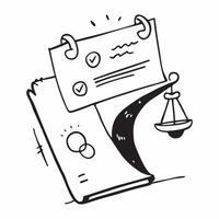 of isolated balance scale and document with the word Compliance concept as A design depicting a balance scale and a document with the word Compliance prominently disp Cleans vector