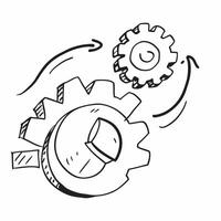 of isolated gear and chart with the word Process concept as A design featuring a gear and a chart with the word Process prominently displayed The elements are isolat Cleans vector