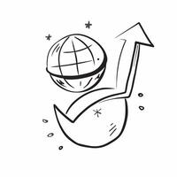 of isolated globe and upward arrow with the word Expansion concept as A design showing a globe and an upward arrow with the word Expansion prominently displayed The Cleans vector