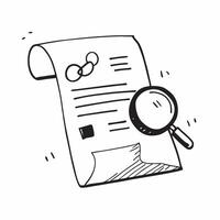 of isolated magnifying glass and document with the word Analysis concept as A design showing a magnifying glass over a document with the word Analysis prominently dis Cleans vector