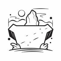 Waterfall and Rocks Border Frame with Copy Space concept as A border frame featuring a waterfall and rocks at opposite corners with generous copy space in the middle Natures Flow Cleans Set 3 vector