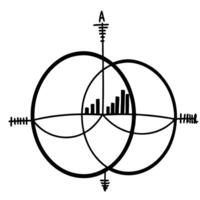 Venn diagram with floating intersections concept as A Venn diagram with intersections floating slightly above the white background isolated The design represents the analysis of o Cleans Set 2 vector