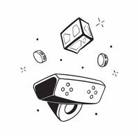 VR headset with holographic game controls copy space at the bottom concept as A front facing shot of a VR headset with holographic game controls floating in front of the device Th Cleans vector