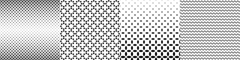 Black and white abstract geometrical pattern background collection vector