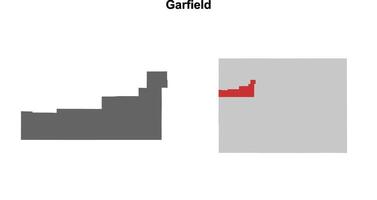 Garfield County, Colorado blank outline map set vector