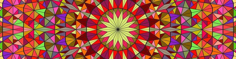Polygonal abstract dynamic colorful round pattern mandala background vector