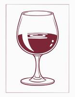 Cute Wine Alcohol Drink Beverage Liquid Coloring Kid Book Page in Black White. Monochrome and Colored Samples vector
