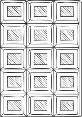 Chocolate Bar Food Eatery Meal Coloring Kid Book Page Black and White. Monochrome and Colored Samples