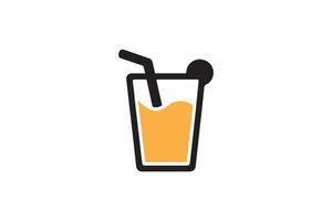 Orange juice icon illustration vector