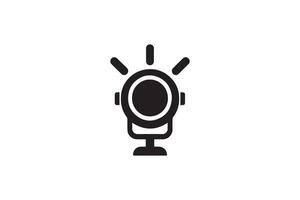 A microphone icon on a white background vector