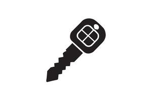A black and white key icon on a white background vector