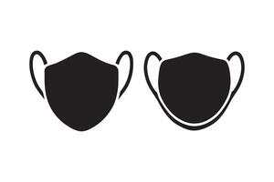 Two black masks on a white background vector