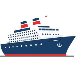 Ship illustration with detailed design elements in art style vector
