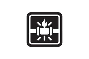 Fire extinguisher icon illustration on white background vector