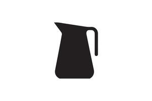A black and white illustration of a pitcher vector