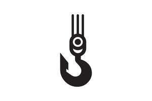 Fish hook icon illustration on white background vector