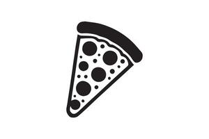 A slice of pizza icon on a white background vector
