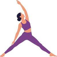 Yoga pose transition in flat design style art vector
