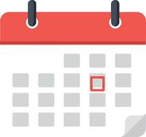 Calendar illustration showcasing dates with minimalistic flat design art vector