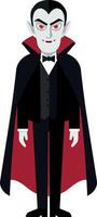 Vampire character design in minimal style with red accents illustration vector
