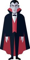 Dracula character design in flat style illustration for digital art vector