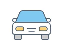 Simple, flatdesign car icon. Perfect for websites, apps, or presentations needing a clean, modern vehicle graphic. Versatile and easily adaptable to various color palettes. vector