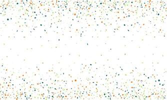 Vibrant confetti scatter on white background. Perfect for celebratory designs, cards, invitations, or website banners. Adds a festive, joyful touch to any project. vector