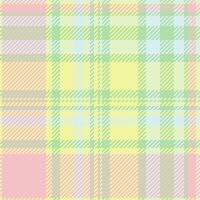 Pastel plaid pattern, perfect for spring or summer designs. Soft, cheerful colors create a gentle, optimistic mood. Ideal for textiles, websites, or stationery. vector