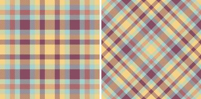 Tartan pattern fabric of background plaid with a seamless texture textile check. Set in earth colors for Easter fashion ideas, stylish celebration. vector
