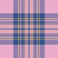 Stylish pink, blue, and gold diagonal plaid pattern. Perfect for fashion, textile, and web design projects. Adds a touch of modern elegance to any background or surface. vector