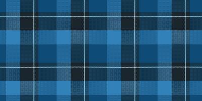 Style tartan seamless texture, selection plaid textile. Dye background fabric check pattern in cyan and dark colors. vector
