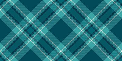 British plaid textile , birthday texture check background. Napkin pattern tartan seamless fabric in cyan and teal colors. vector