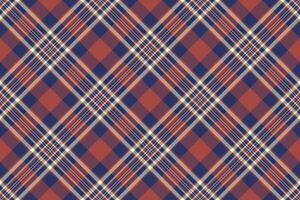 Harmony texture check plaid, tissue background fabric pattern. Invite tartan textile seamless in blue and red colors. vector