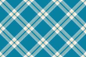 Stylish teal, white, and beige diagonal plaid pattern. Perfect for textile design, website backgrounds, or fashion projects. Seamless repeat for versatile applications. vector