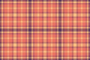 Xmas plaid background seamless, coloured tartan texture . Guy textile pattern check fabric in red and orange colors. vector