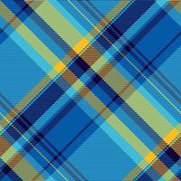 Vibrant diagonal plaid pattern in blues, greens, and yellows. Perfect for textile design, fashion, website backgrounds, or any project needing a bold, geometric texture. vector
