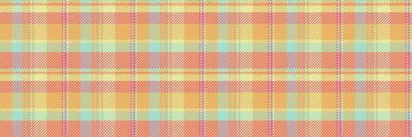 Pastel plaid fabric, invite tartan pattern background. Royalty textile seamless texture check in amber and red colors. vector