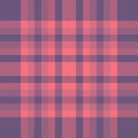 Grungy tartan seamless, madras fabric background plaid. Gentleman textile check pattern texture in red and violet colors. vector