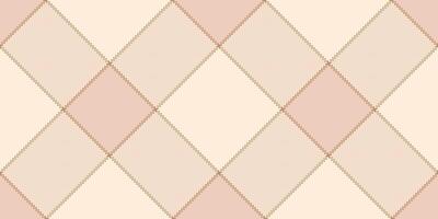 Elegant seamless pattern of soft blush pink and cream diamond shapes. Ideal for backgrounds, textures, website design, and print projects. Subtle and sophisticated geometric design. vector