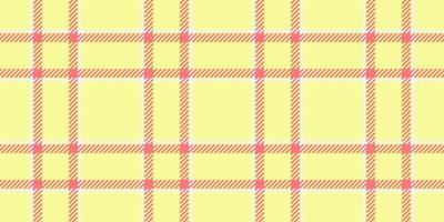 Pastel yellow and coral plaid pattern. Perfect for textile design, website backgrounds, or crafting projects. This cheerful, minimalist design offers a versatile, modern aesthetic. vector