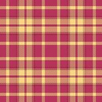 Vibrant pink and gold plaid pattern. Perfect for textile design, website backgrounds, or fashion projects. Seamless repeat texture adds visual interest and traditional charm. vector