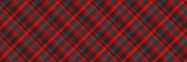 Dynamic red and grey plaid pattern. Perfect for textile design, fashion, or website backgrounds. This vibrant, seamless texture evokes energy and tradition. vector