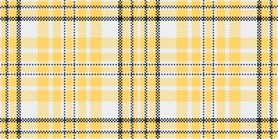 Textured fabric background texture, orange tartan pattern . Furry check seamless plaid textile in amber and white colors. vector