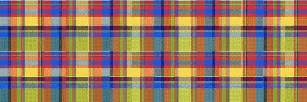 Rural plaid textile background, scratched texture fabric . Grid pattern check seamless tartan in blue and red colors. vector