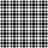 Furry seamless plaid, down tartan fabric texture. Subtle check pattern background textile in white and black colors. vector