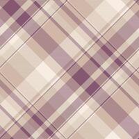 Elegant diagonal plaid pattern in soft beige, mauve, and cream. Perfect for textile design, fashion, website backgrounds, or wrapping paper. vector