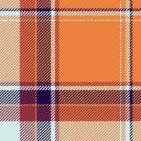Britain fabric textile background, hounds check tartan. Harmony plaid seamless pattern texture in orange and light colors. vector