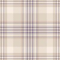 Subtle beige and mauve plaid pattern. Elegant texture ideal for fashion, textile, and website backgrounds. Evokes feelings of warmth and sophistication. Perfect for autumnal or classic designs. vector