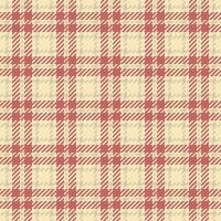 Tie seamless plaid fabric, tribal pattern texture textile. Multi check background tartan in light and red colors. vector