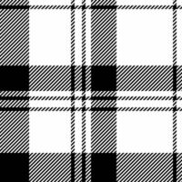 Glamour pattern plaid textile, repeatable patterns fabric background tartan. Beautiful check seamless texture in white and black colors. vector